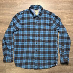 L.L. Bean Men's BeanFlex All-Season Flannel Shirt - Blue/Black